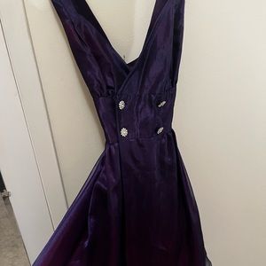 Purple and magenta wrap dress